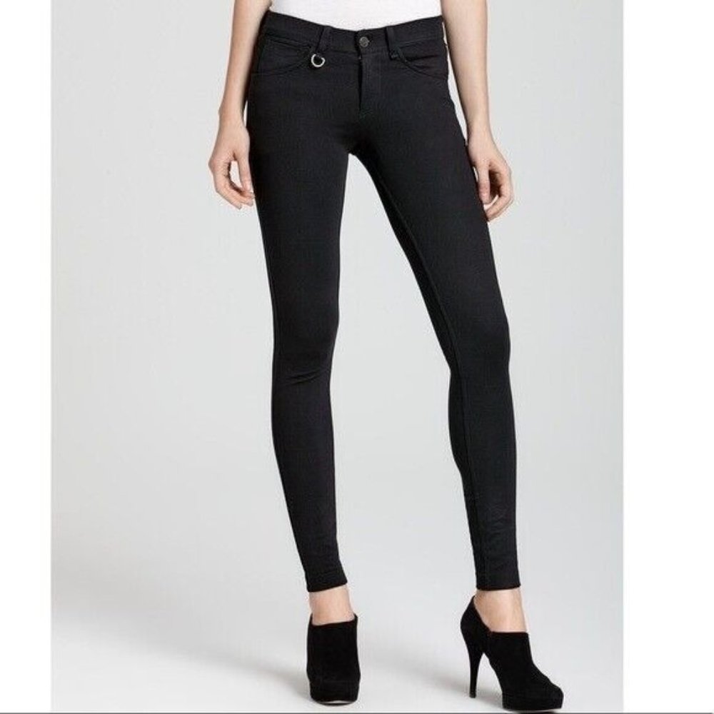 Burberry Brit Ponte 5 Pocket Pants Womens Size XL Black Stretch Skinny Ankle